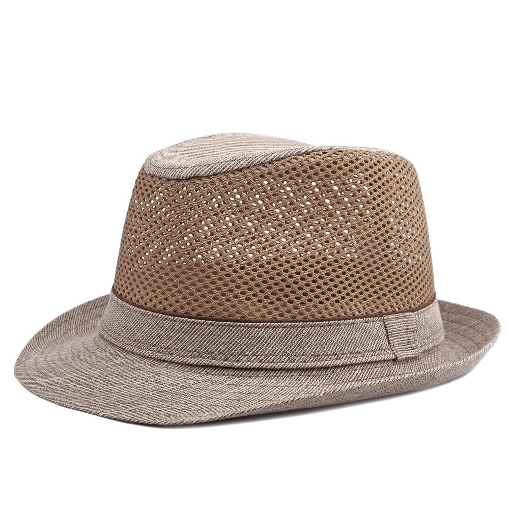 9941 Mesh Fedora Hat Summer Fedora Hats Trilby Hat Sun Beach Hat Panama